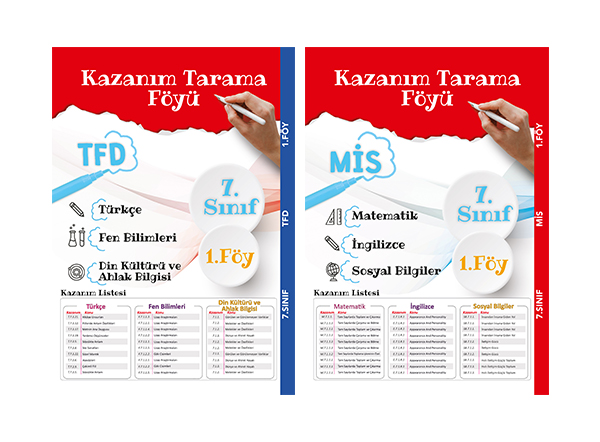 7. Sınıf Kazanım Tarama Föyleri (MİS)